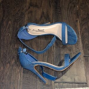 Anne Michelle Denim Blue Heels